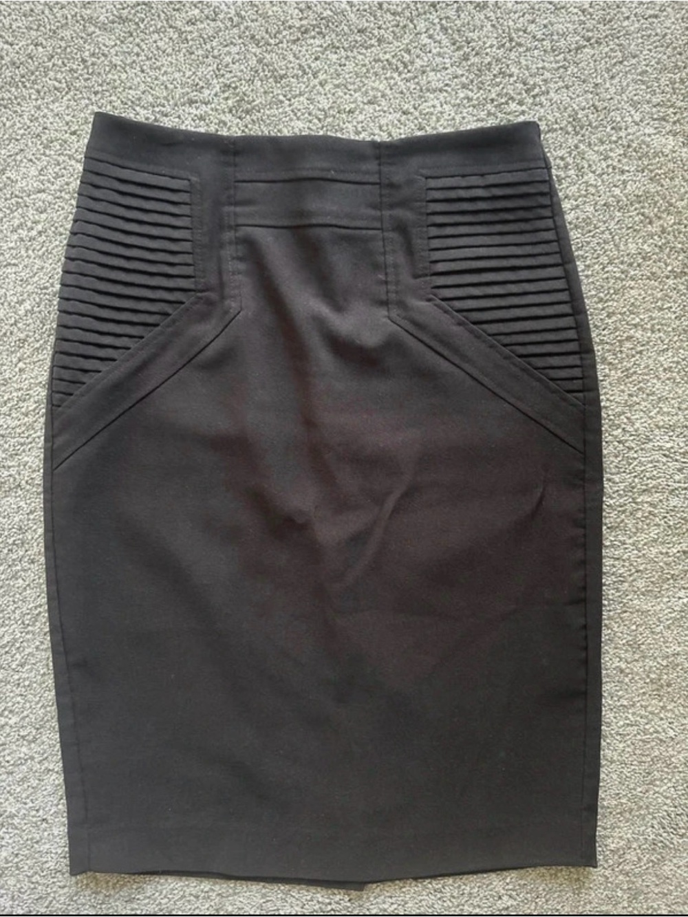 NWOT Rampage Black Ribbed Detail Pencil Skirt